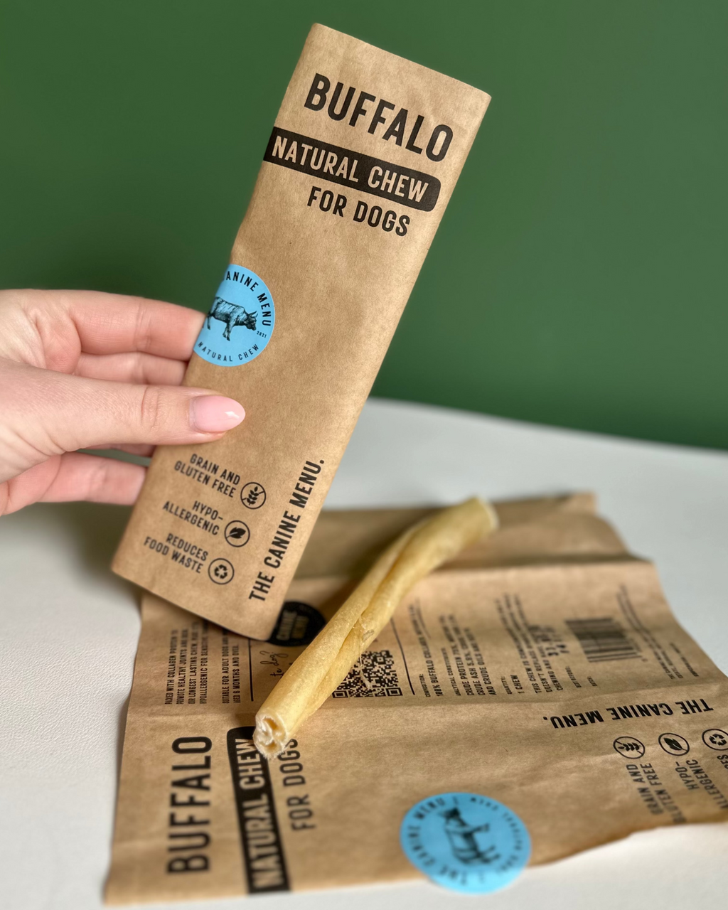 100% Natural Buffalo Dog Chew – Tough & Protein-Rich