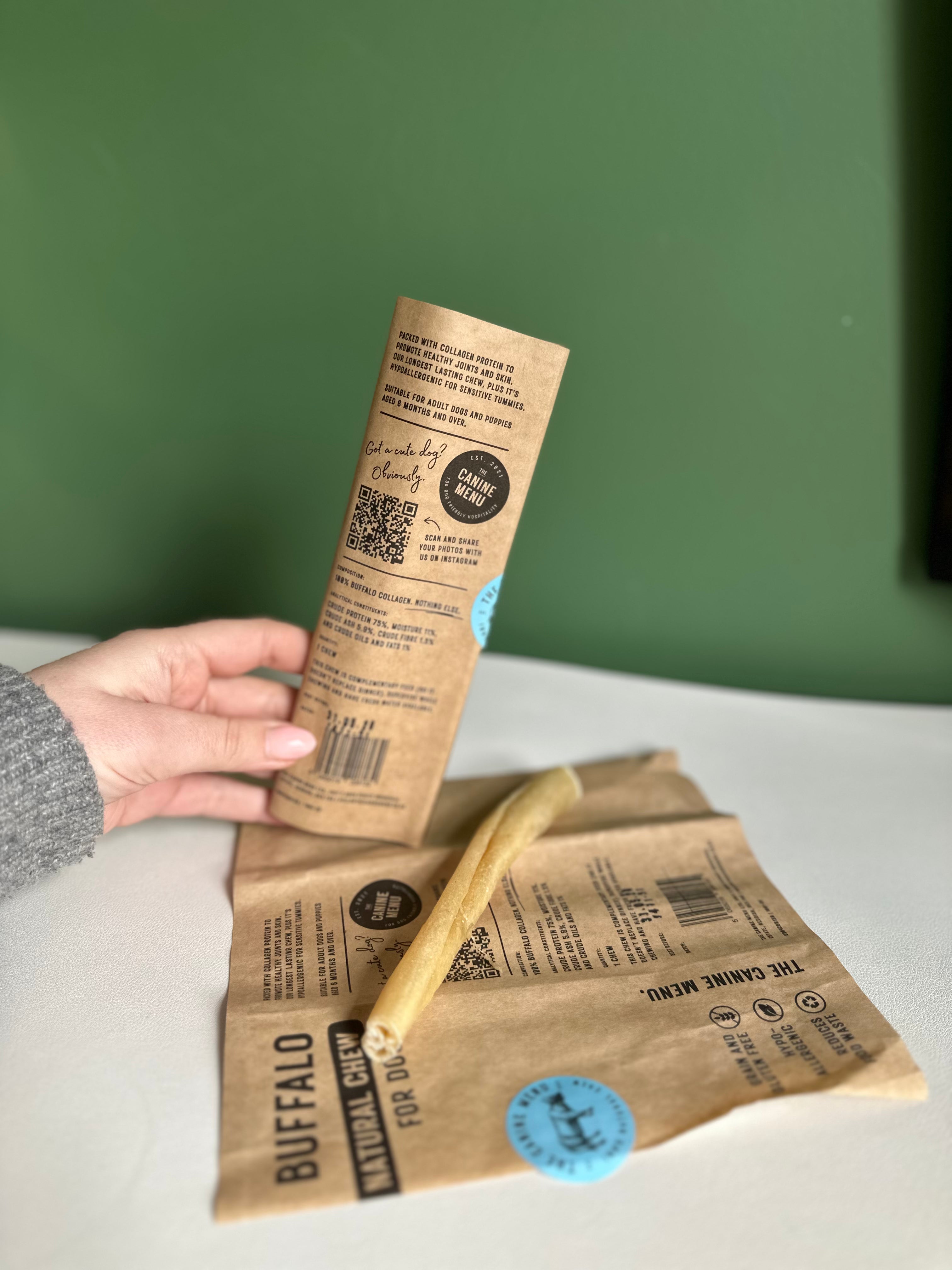 100% Natural Buffalo Dog Chew – Tough & Protein-Rich