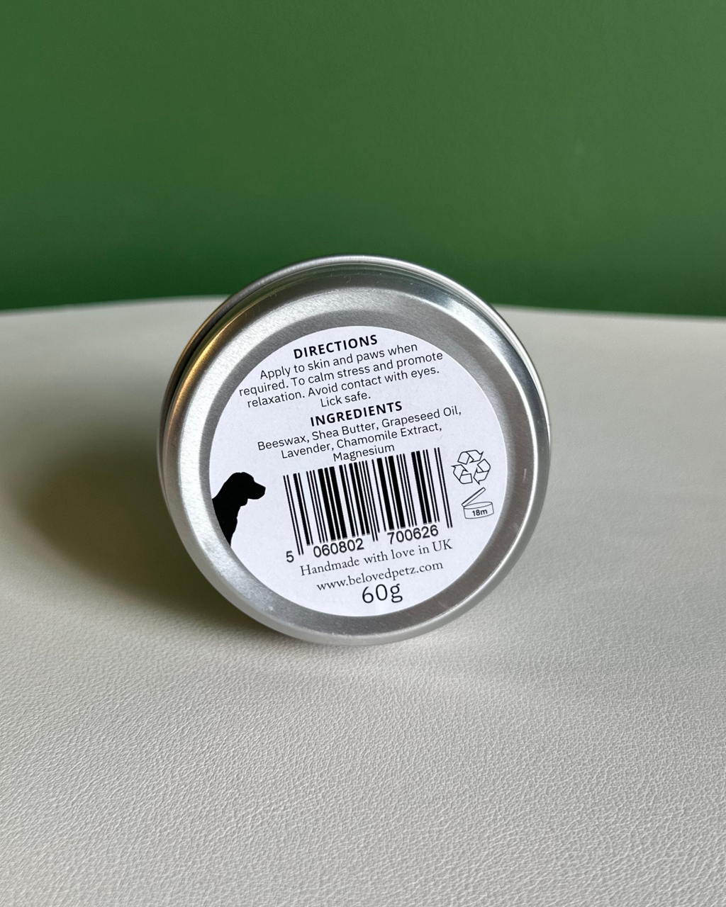 Calming Dog Balm for Paws and Nose – Lavender Chamomile Relief 60g